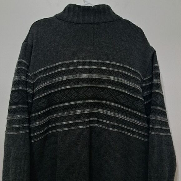 Vintage Field & Stream Zip-Up Sweater Fleece Lined Jacket Embroidered XL Gray - Picture 15 of 16